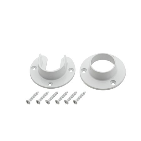 NATIONAL HARDWARE 1.31 in. D Steel Closet Flange Set S822-083